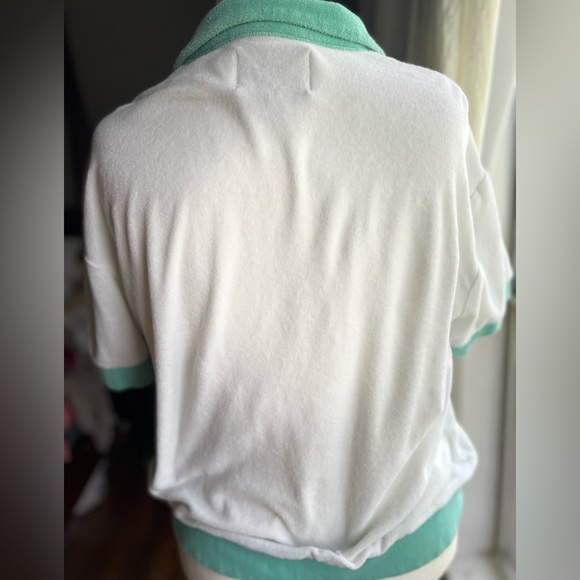 Tombolo Terry Cloth Zip Polo Shirt Flamingo Alligator Organic Cotton XL Resort - Picture 6 of 9